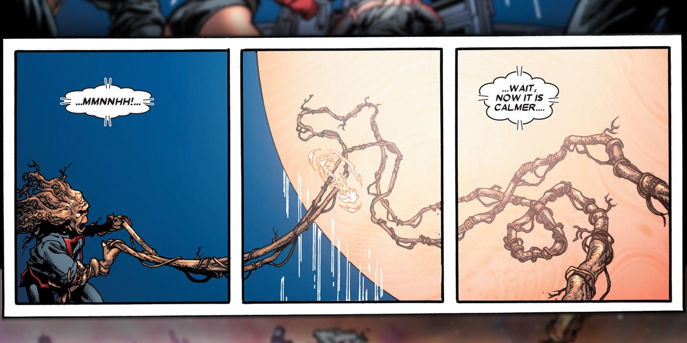Groot using Plasticity Superpowers.