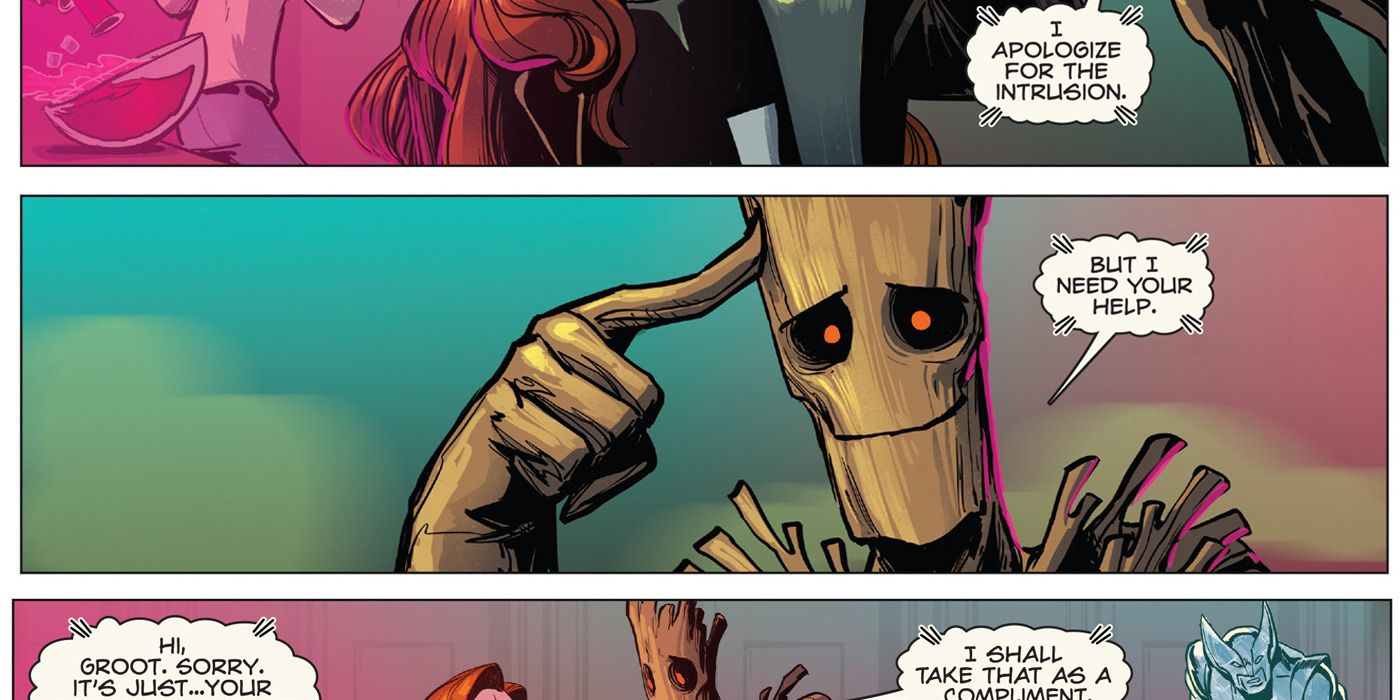 Groot using Telepathy.