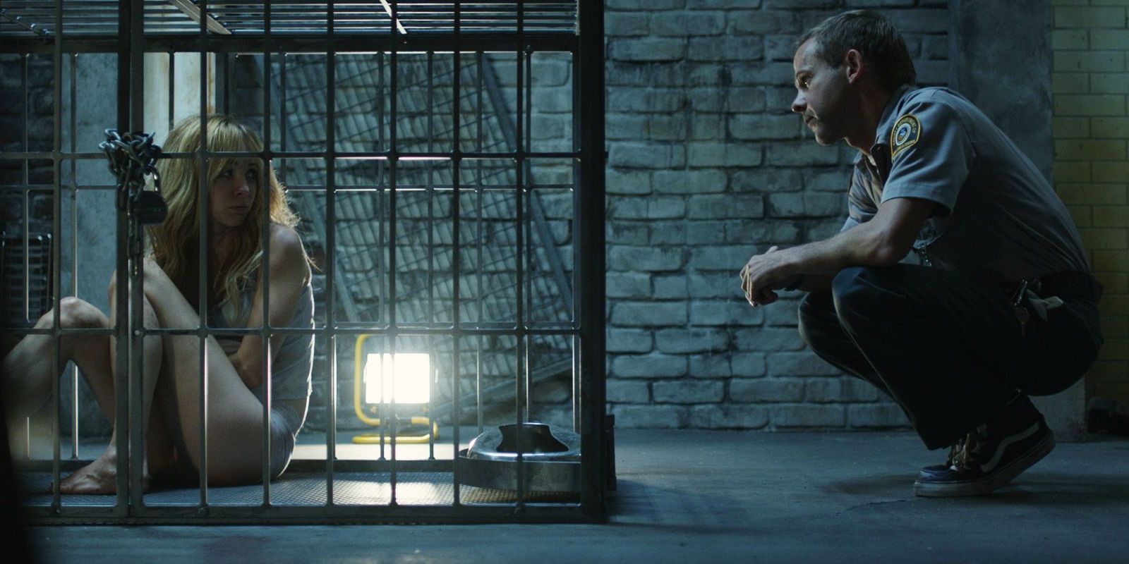 Pet - Dominic Monaghan with woman in cage