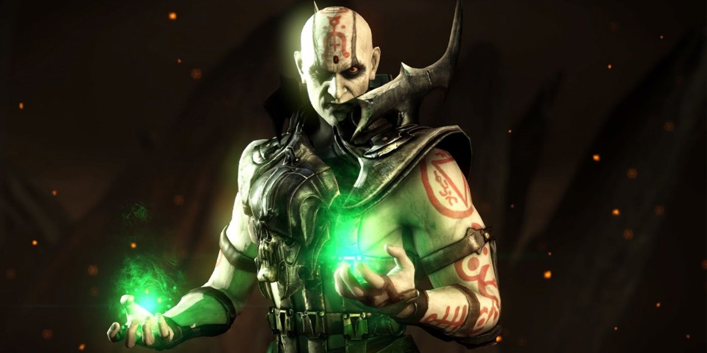 Quan Chi usando seus poderes em Mortal Kombat.