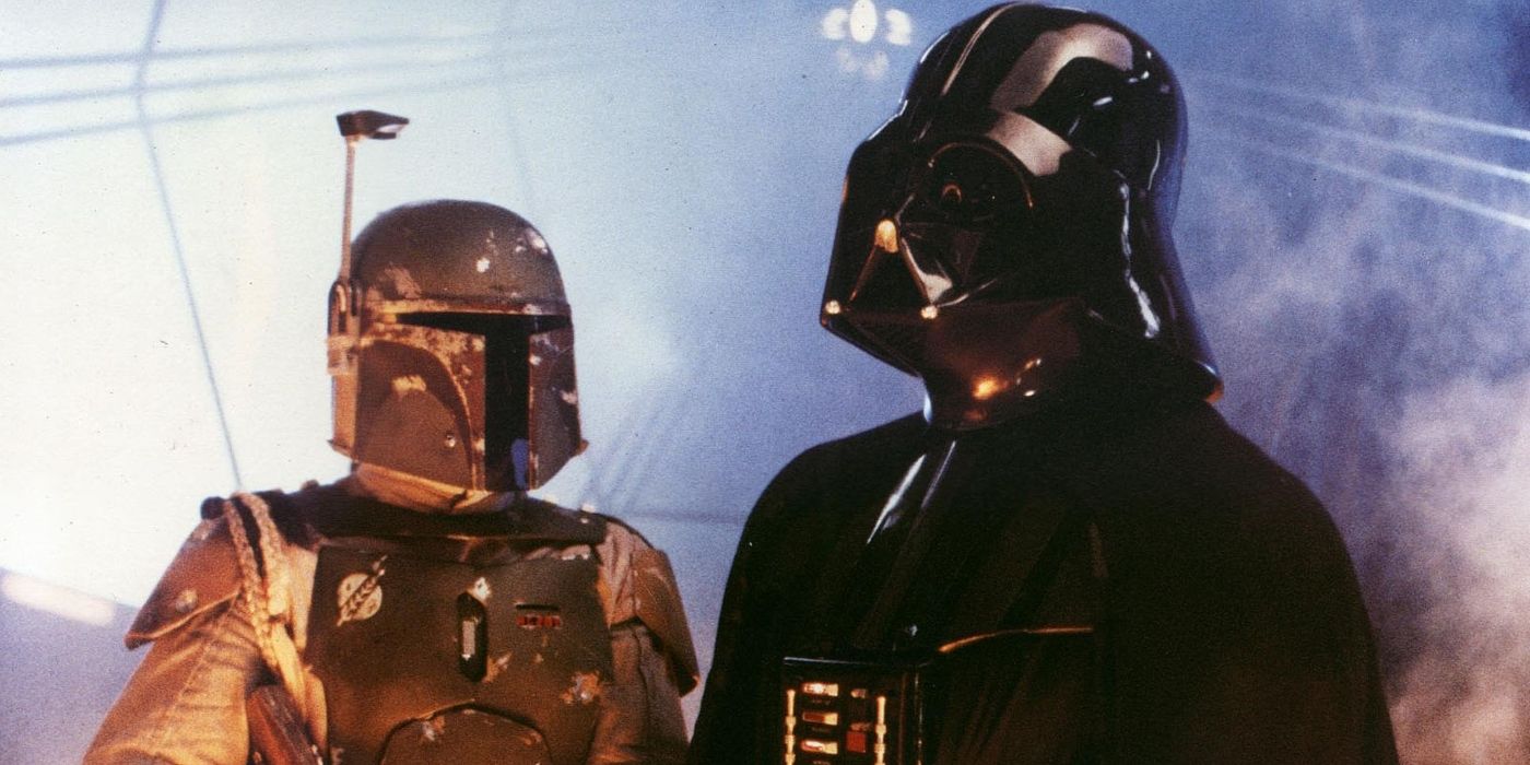 Boba Fett and Darth Vader as they appear in The Empire Strikes Back