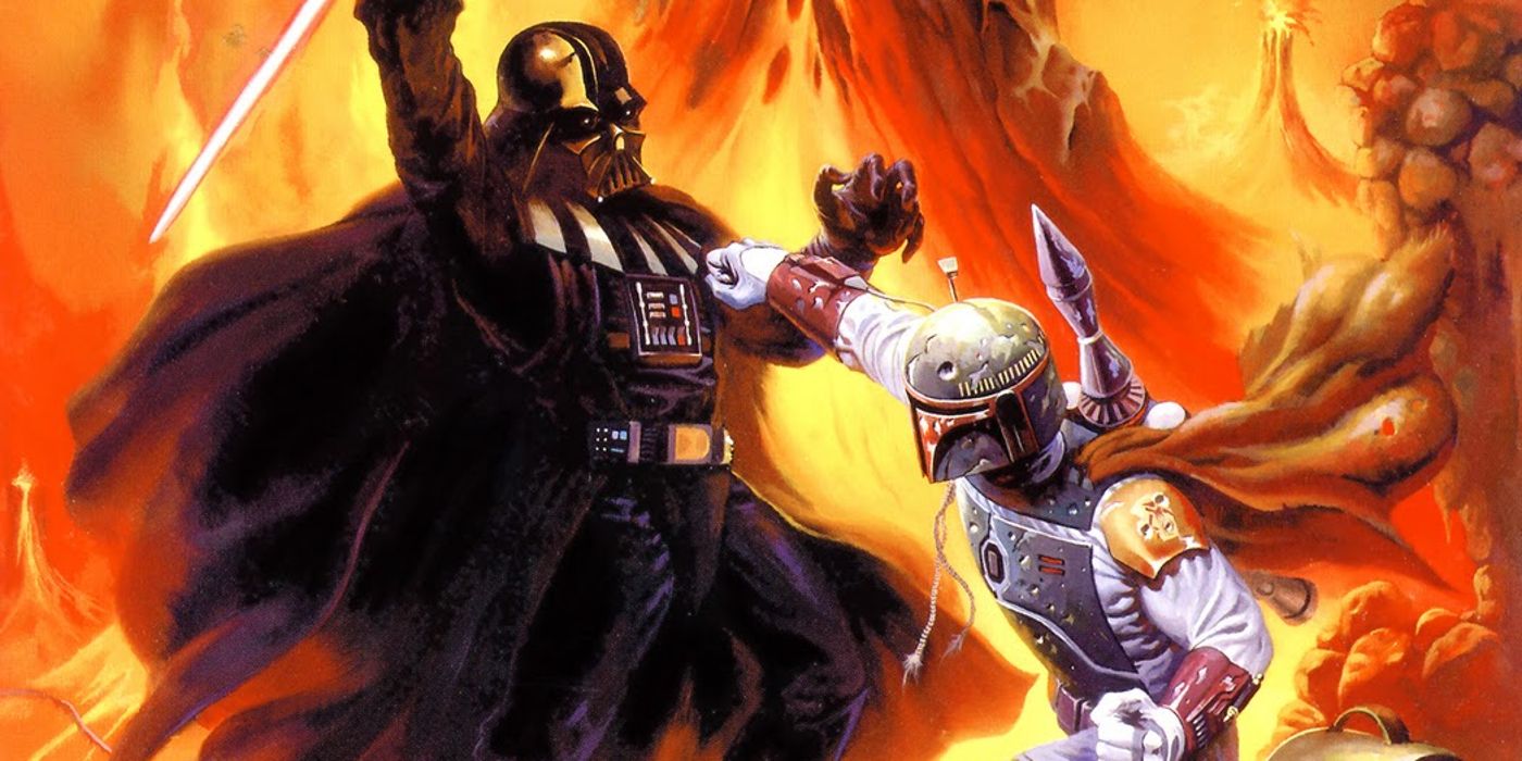 Boba Fett fights Darth Vader in Boba Fett: Enemy of the Empire