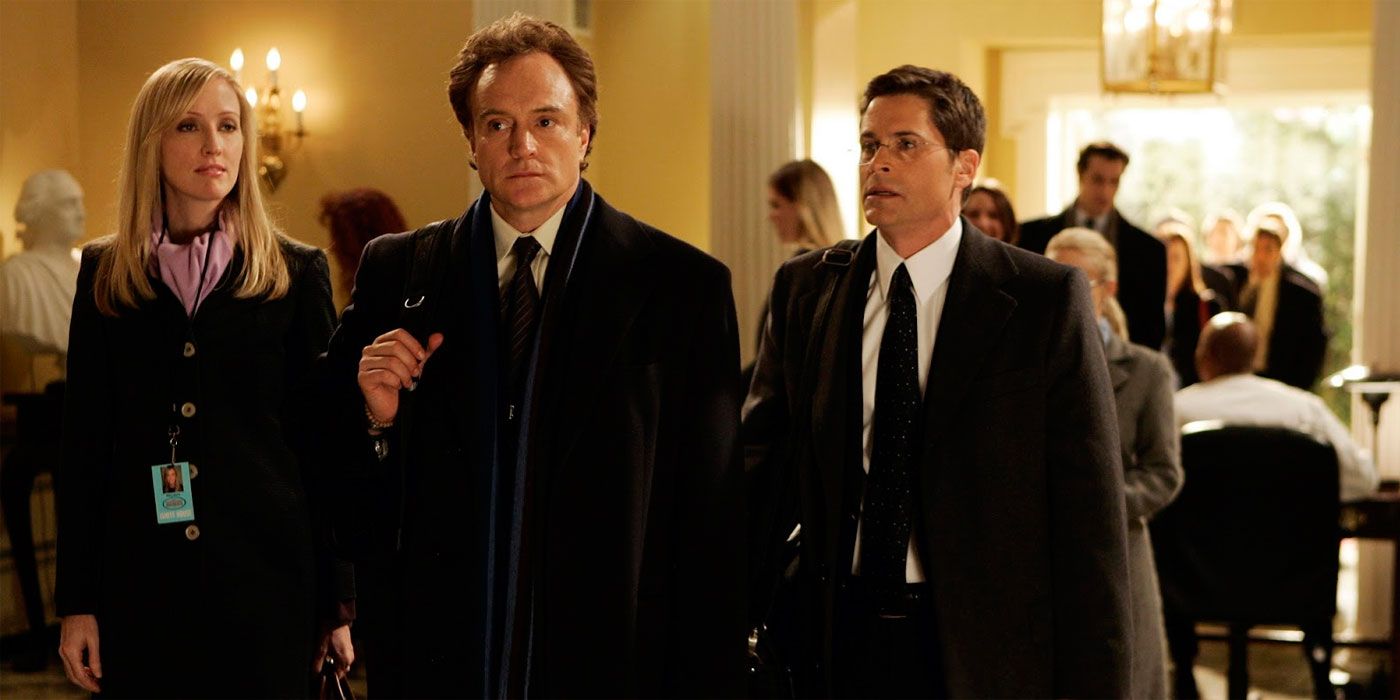 Rob Lowe and Bradley Whitford in The West Wing