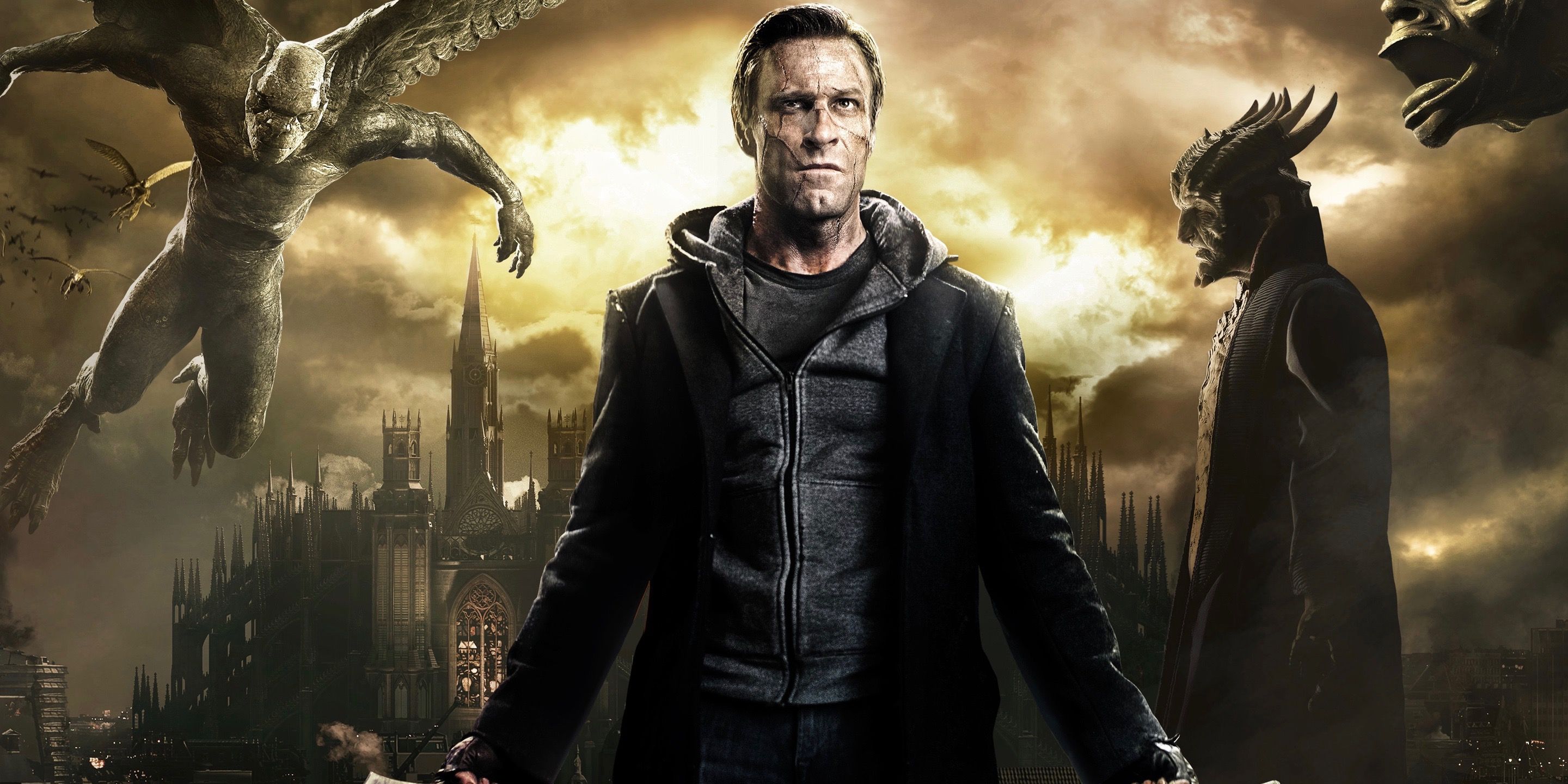 Aaron Eckhart in I, Frankenstein