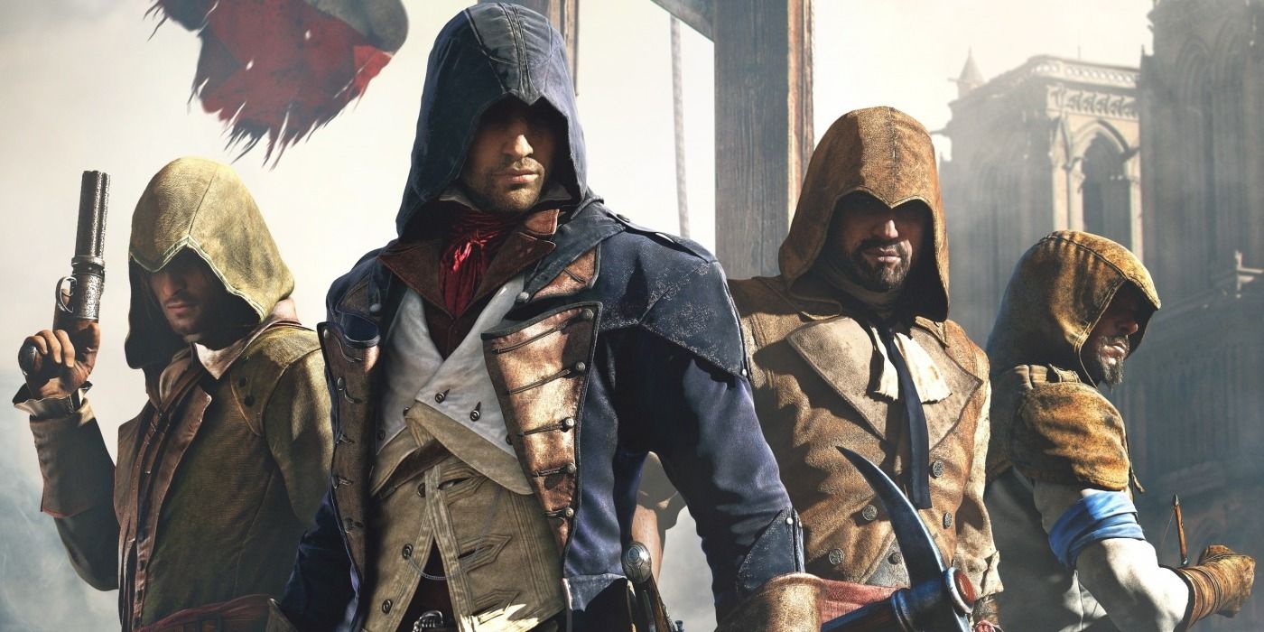 Arno Dorian com sua gangue em Assassin's Creed Unity