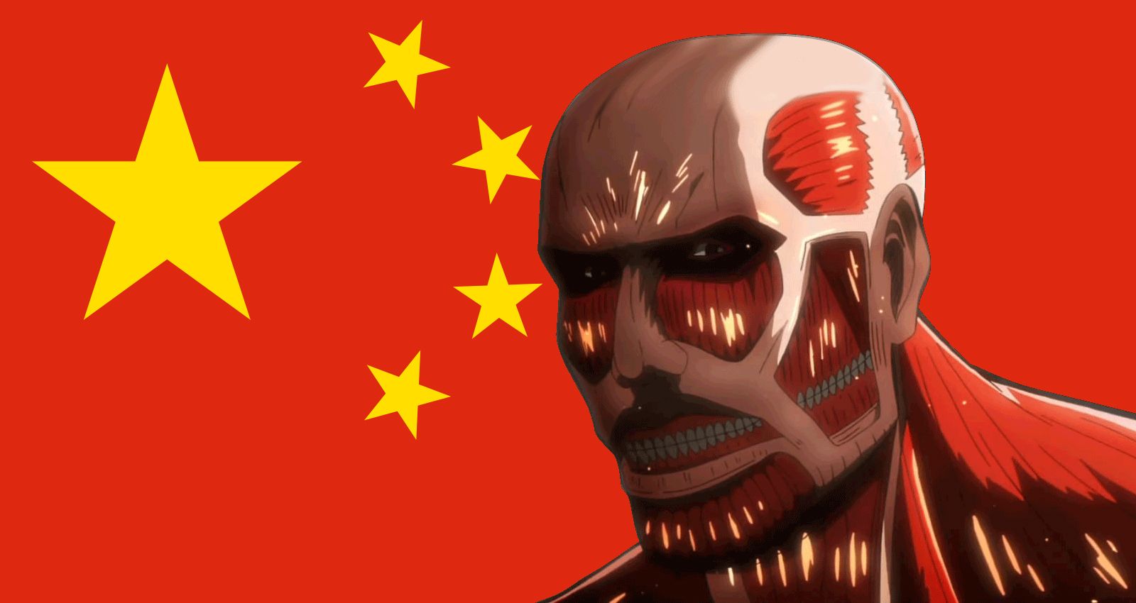 Attack on Titan China flag