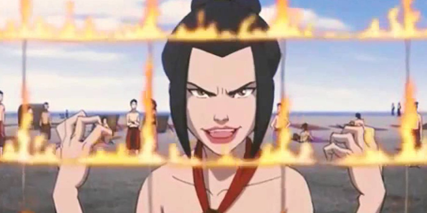 Azula smiling while at the beach in ATLA