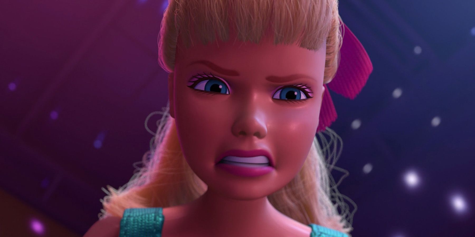 Barbie scowling angrily in Toy Story 3