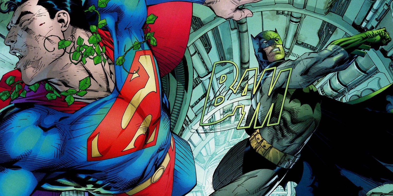 Batman punches Superman with a Kryptonite ring