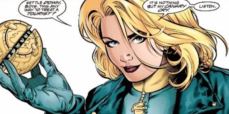 Most Useless DC Weapons You Wouldn't Even Want To Be Caught Dead With 9 Black Canary holding a Canary cry bomb.jpg?q=50&fit=crop&w=740&h=370&dpr=1