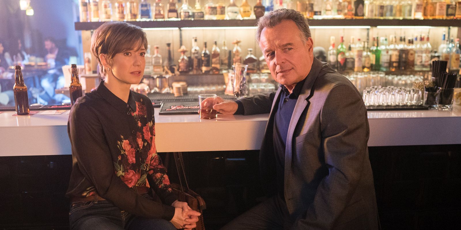 Carrie Coon and Ray Wise in Fargo Season 3