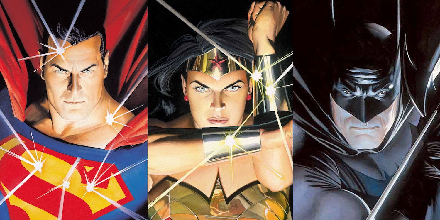 DC Trinity of Superman Batman and Wonder Woman by Alex Ross