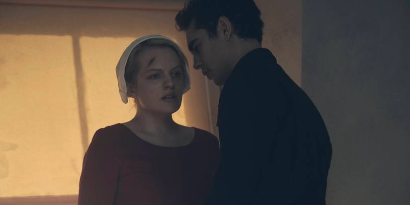 Elisabeth Moss and Max Minghella in The Handmaid's Tale Season 1 Finale