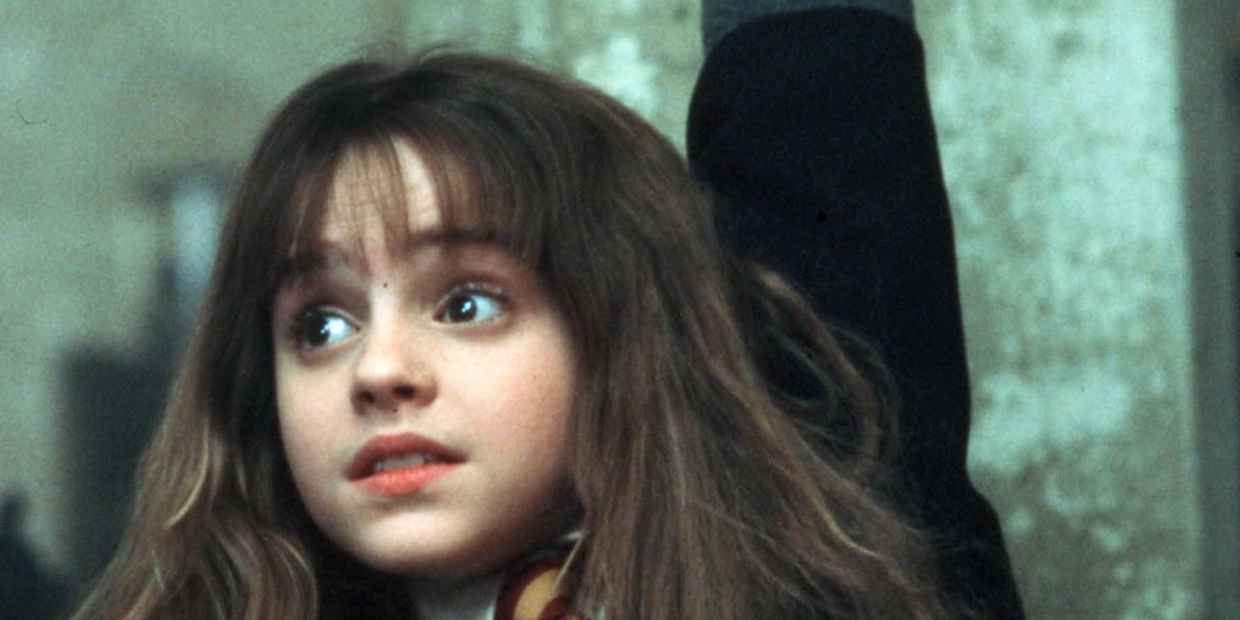 Emma Watson as Hermione Granger Raising Hand in Class