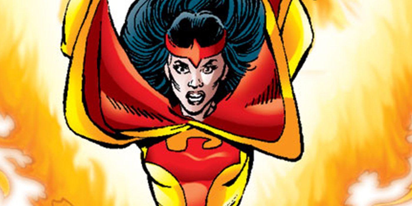 Firebird using her powers in Marvel Comics