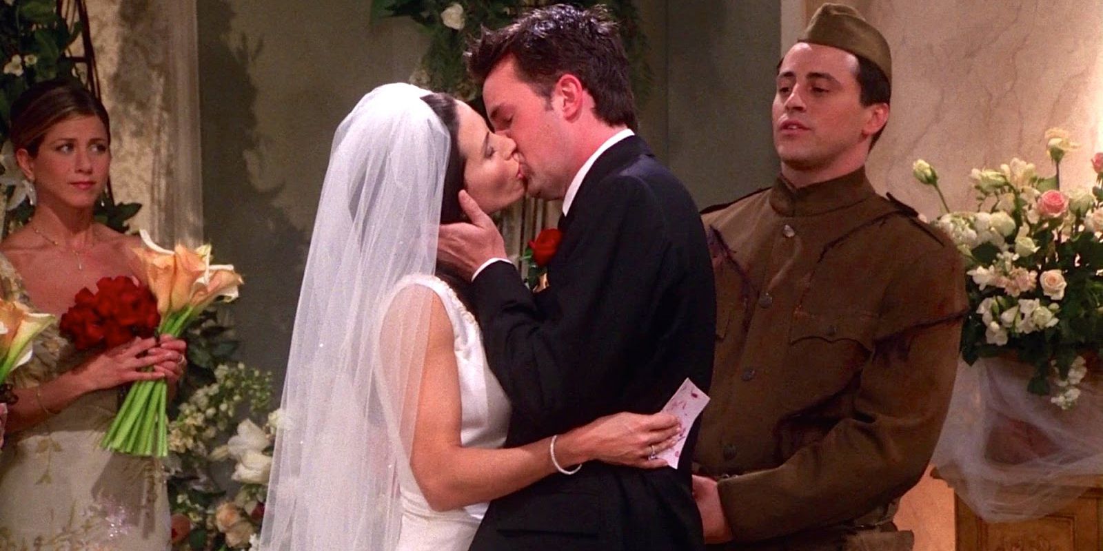 Chandler and Monica get married in Friends