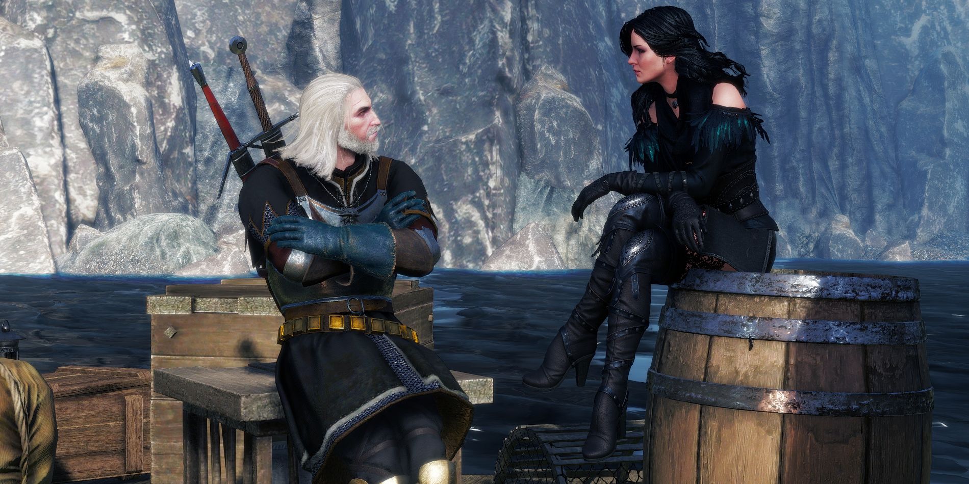 Geralt and Yennefer talking in The Witcher 3 Wild Hunt.
