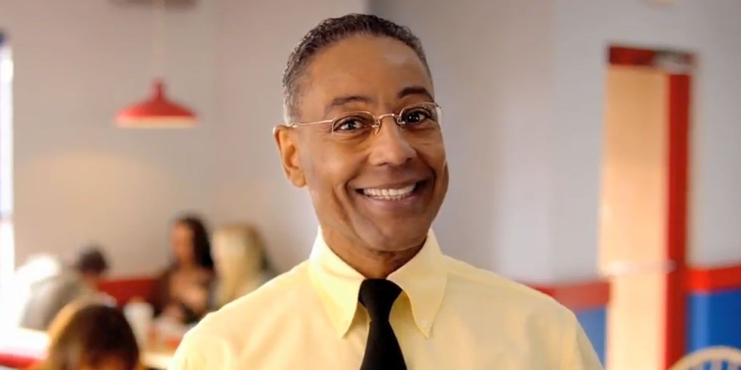 Gustavo Fring grins in Los Pollos Hermanos in Better Call Saul