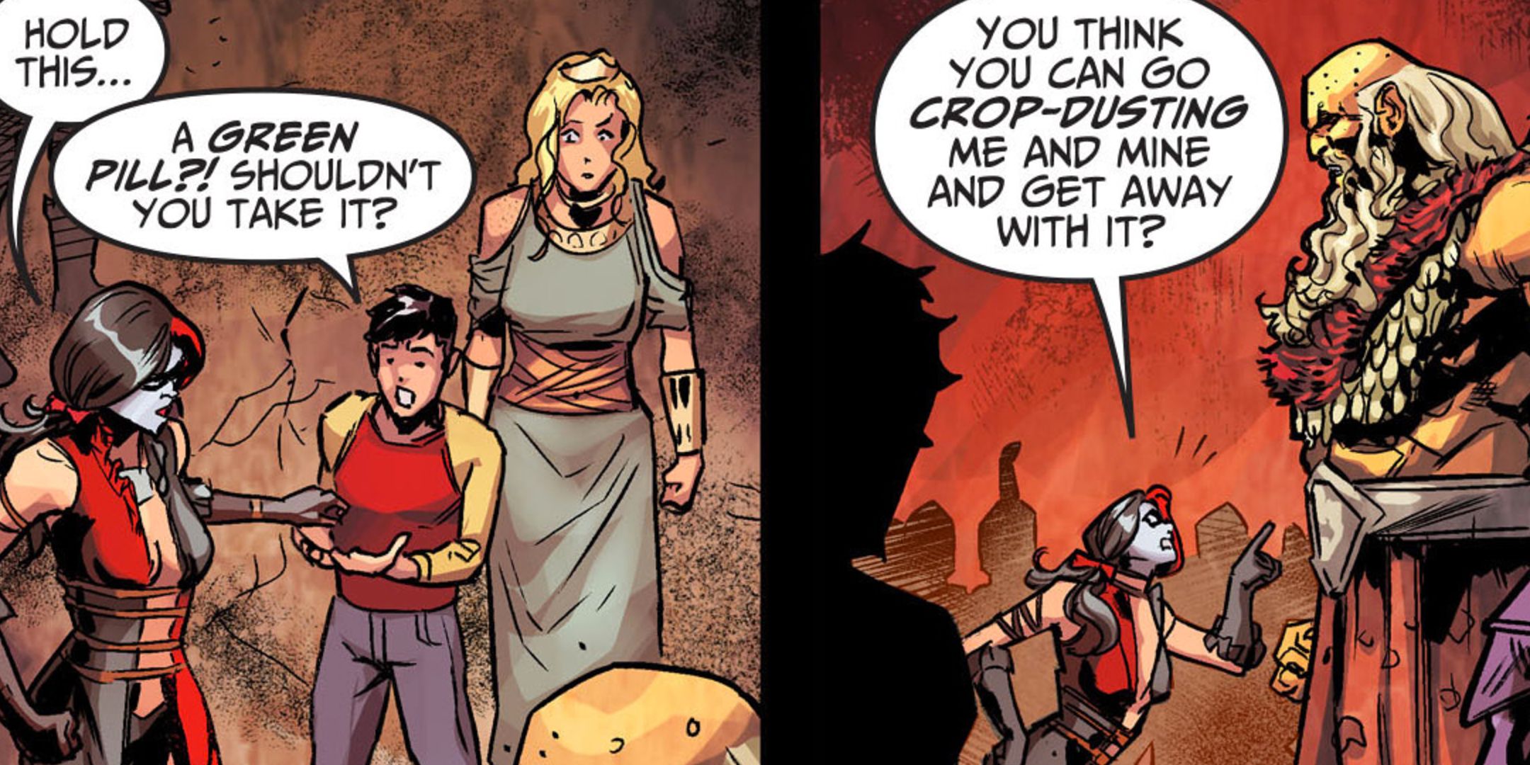 Harley Quinn and Hippolyta in Tartarus for Injustice Prequel Comic