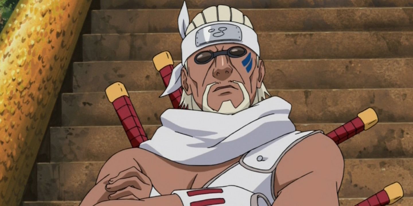 Killer Bee stands with crossed arms in Naruto: Shippuden