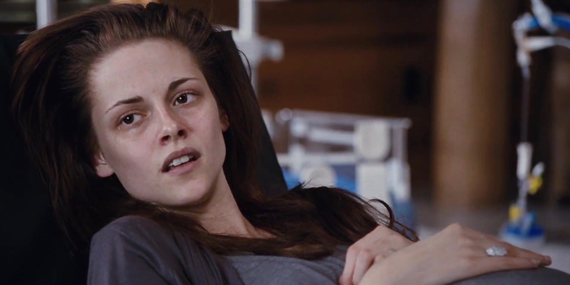 Kristen Stewart as Bella in The Twilight Saga Breaking Dawn Part 1
