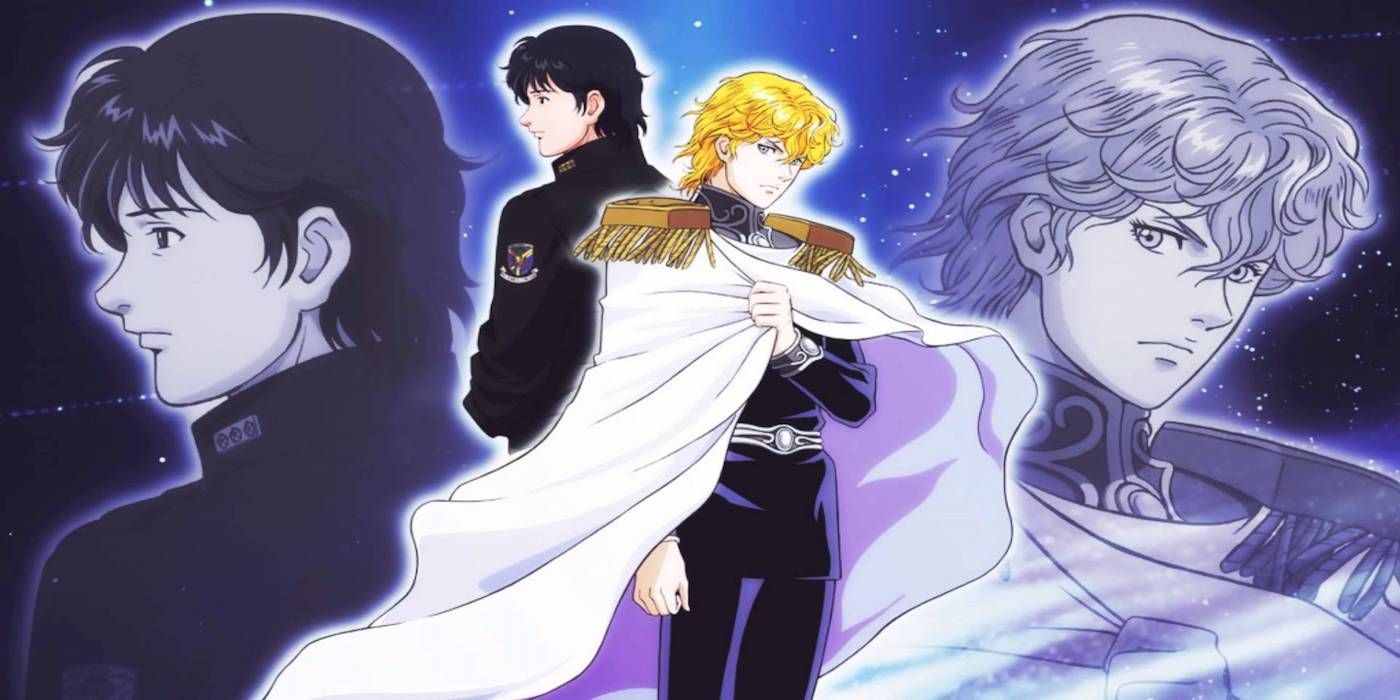 Promotional art for the anime Legend of the Galactic Heroes.