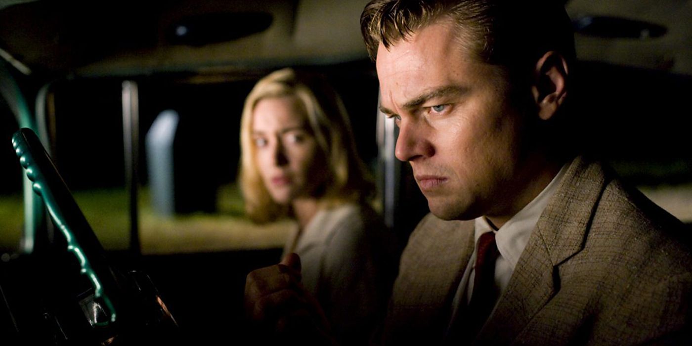 Leonardo Dicaprio and Kate Winslet in the car in Revolutionary Road