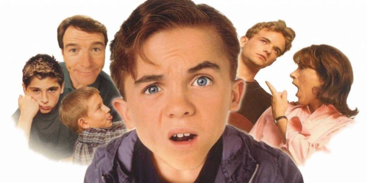 Cast of Malcolm in the Middle with blurry white background