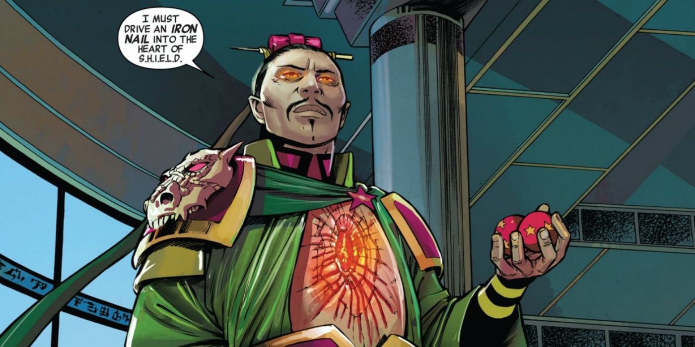 The Mandarin declares his plans to destroy SHIELD in The Invincible Iron Man #500
