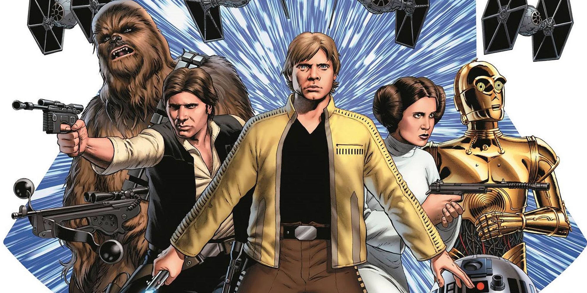 Marvel Star Wars comic Luke, Leia, Chewie, Han, C3PO