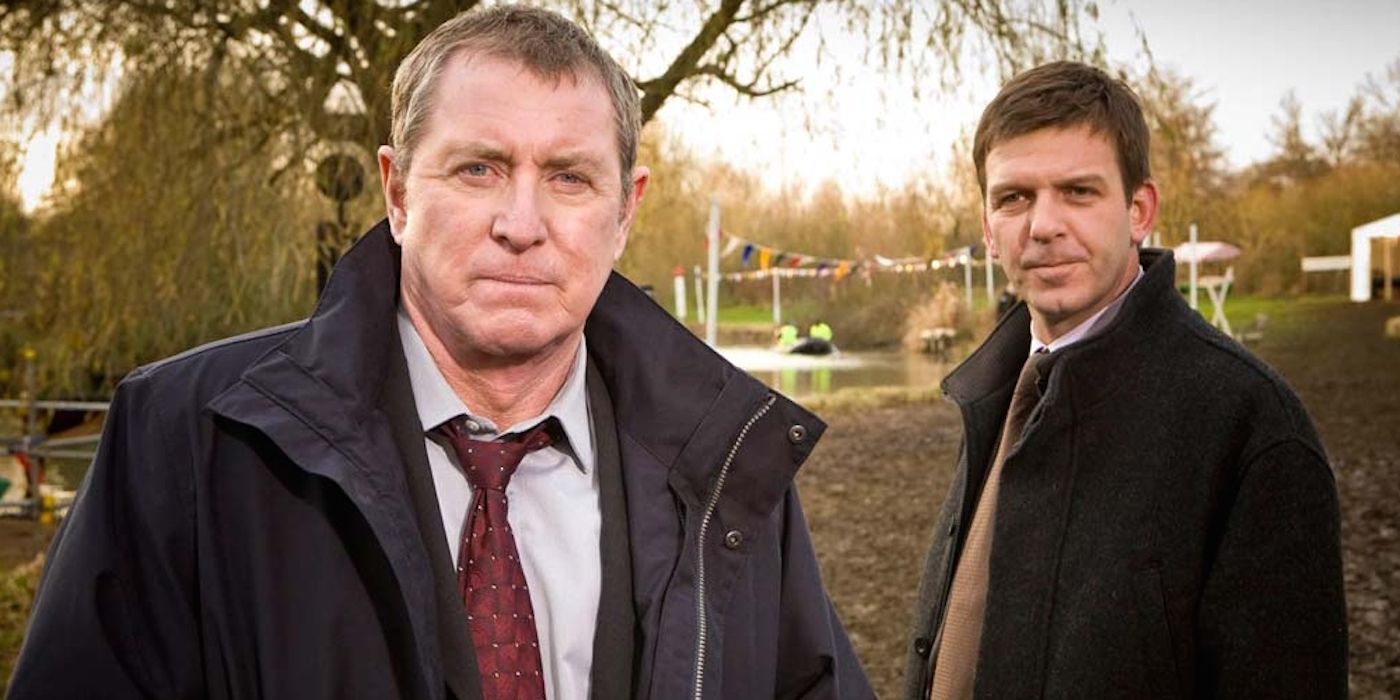 DCI Tom Barnaby with Gavin in Midsomer Murders.