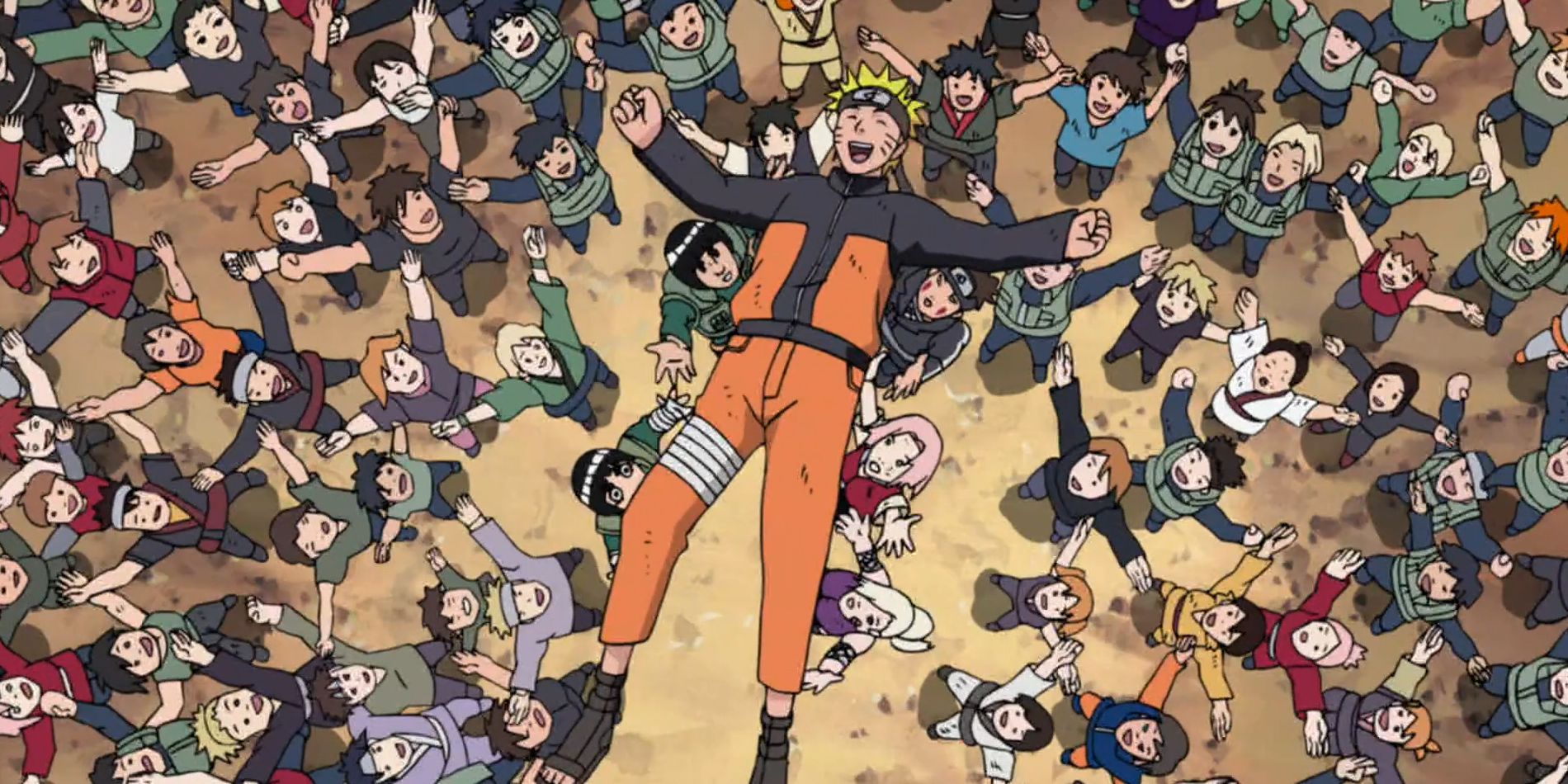Naruto being celebrated