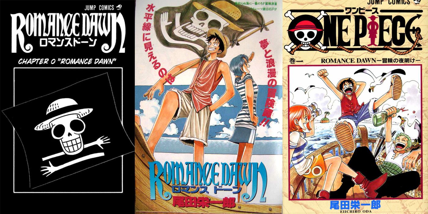 One Piece Romance Dawn Version 1, Verison 2, and First Official Manga