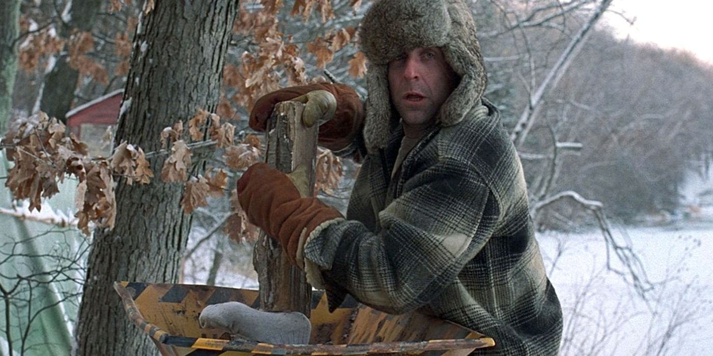Peter Stormare suffing a body into a woodchipper in Fargo