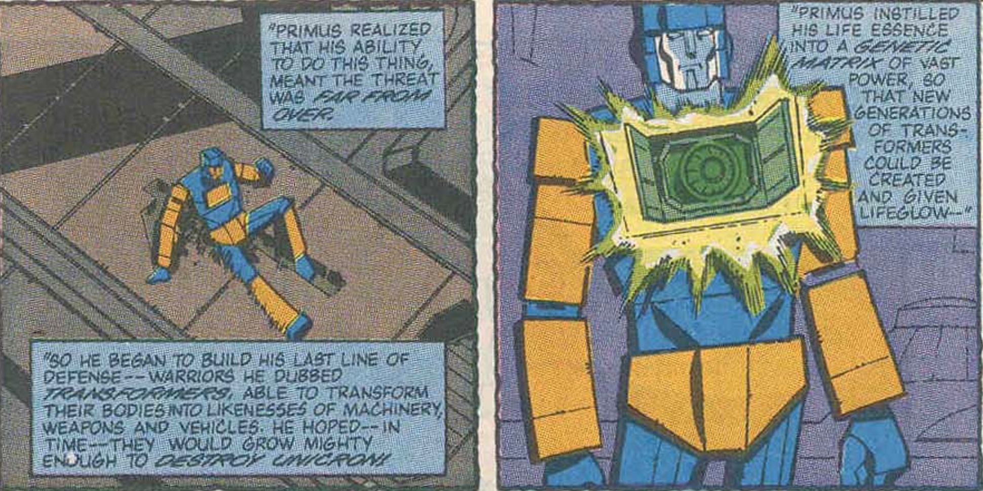 Primus Created Transformers As Living Weapons In The Comics