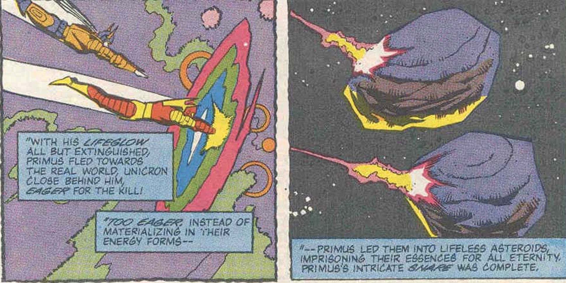 Primus Trapped Unicron In Transformers Comics