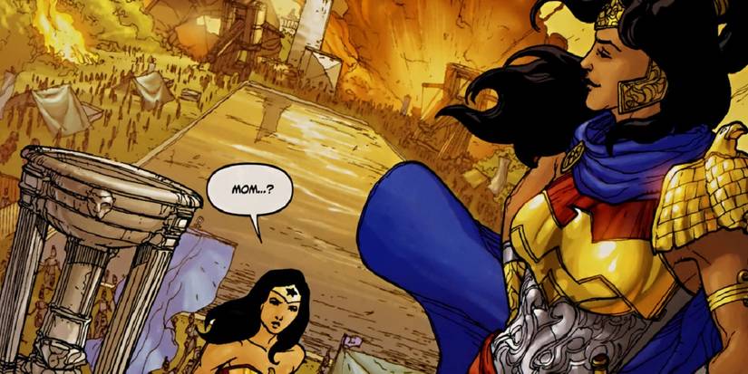 Queen Hippolyta in a Wonder Woman outfit