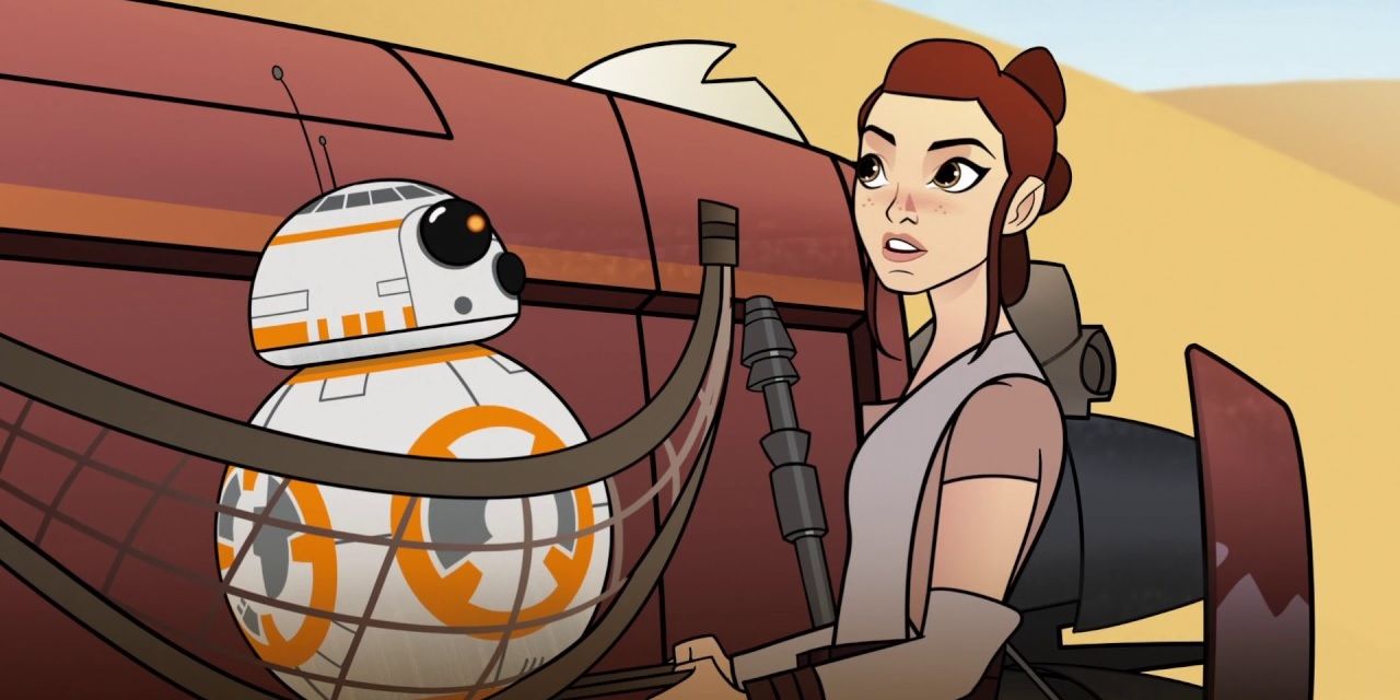 Rey and BB-8 go through Jakku in Star Wars Forces of Destiny
