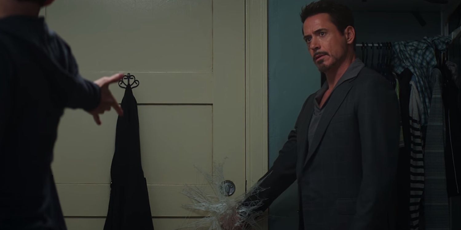 Robert Downey Jr as Tony Stark in Captain America Civil War