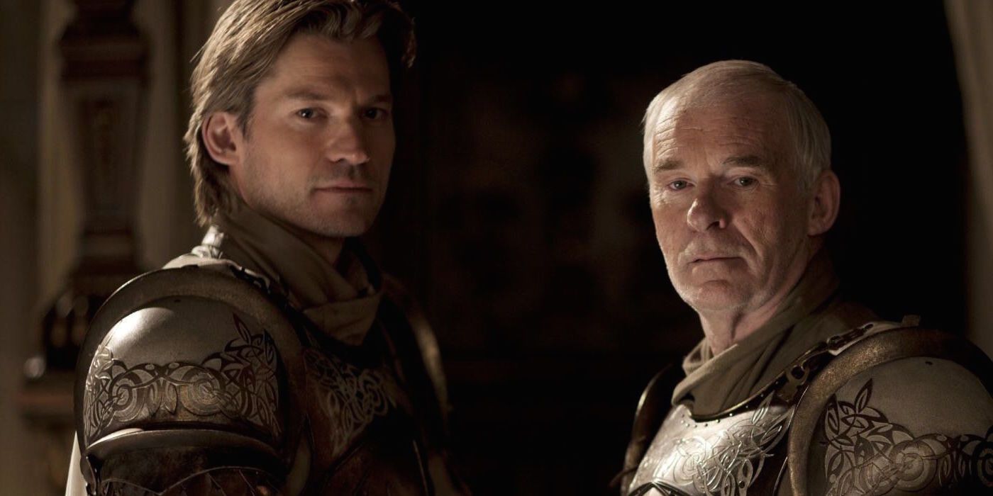 Ser Jaime Lannister and Ser Barristan Selmy