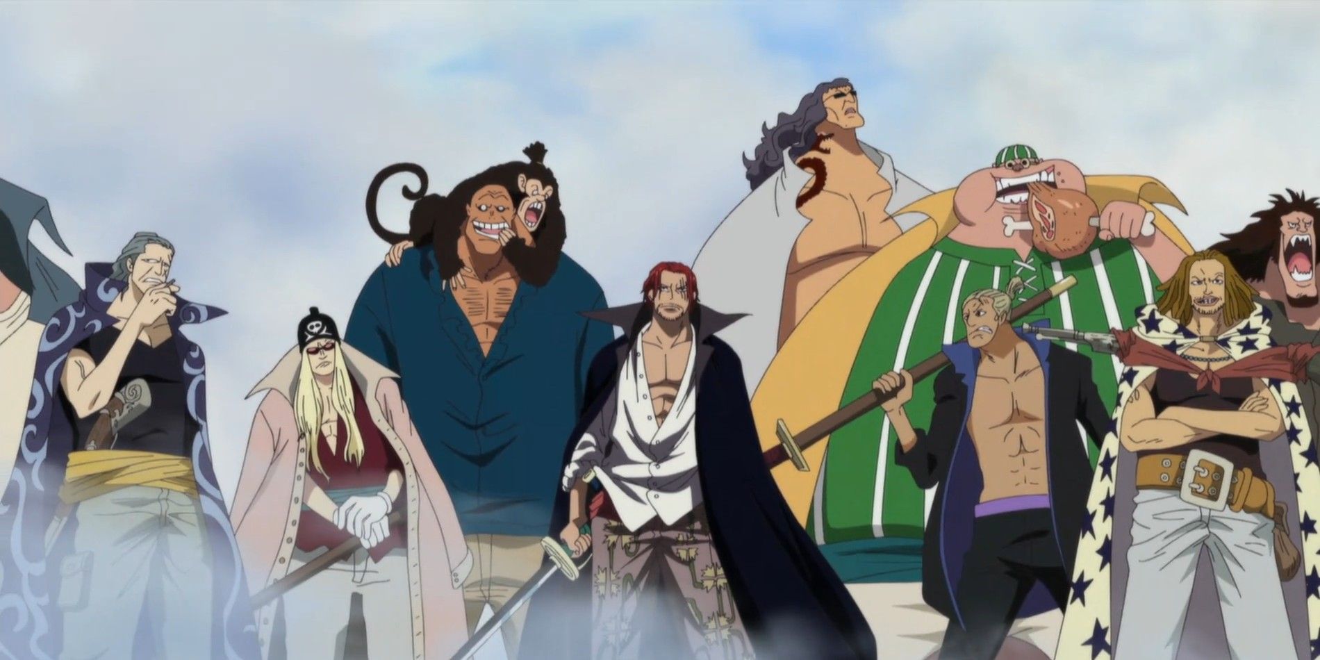 Shanks and the Red Hair Pirates in One Piece