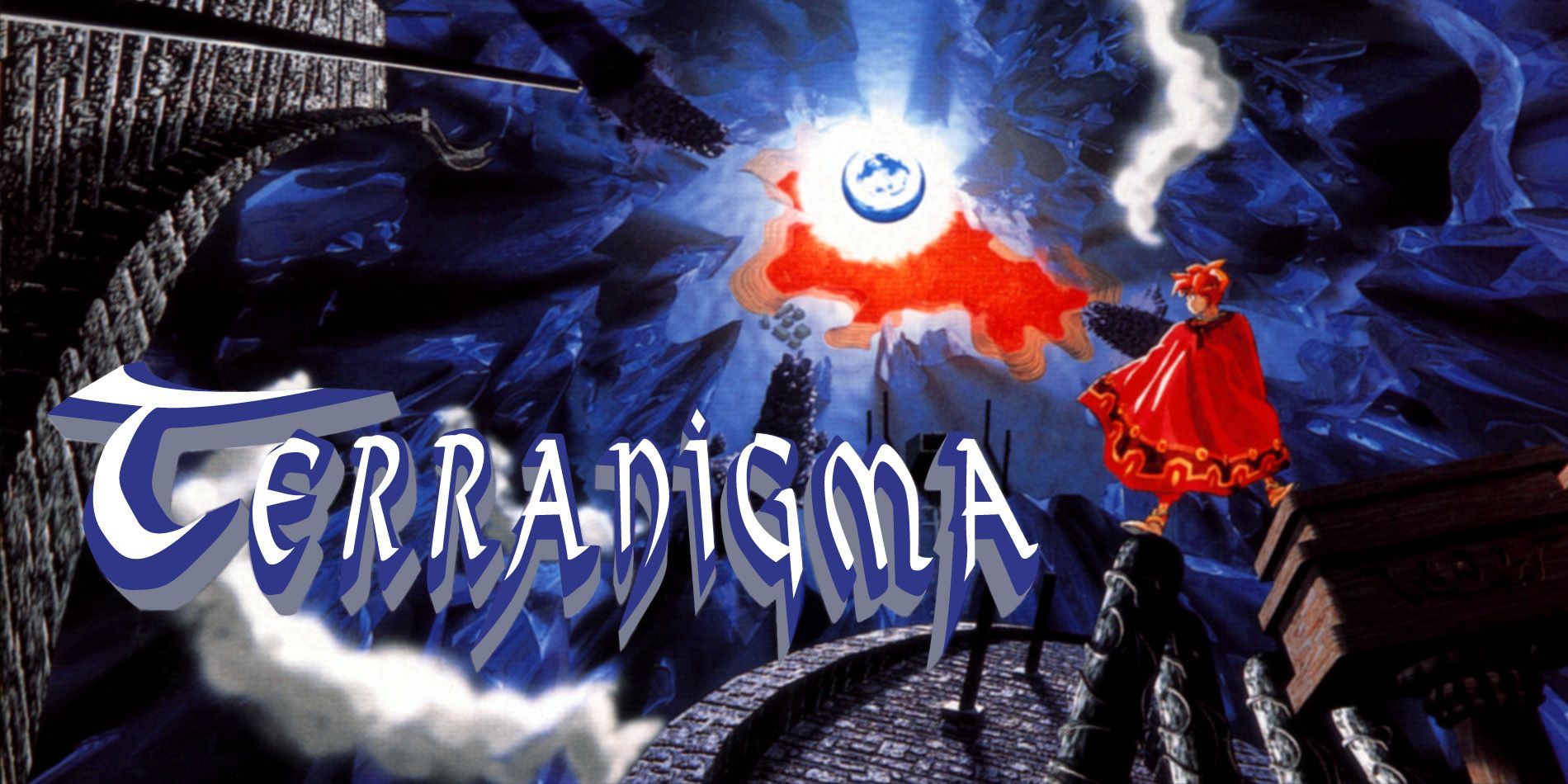The art for Terranigma on SNES shows the protagonist looking at the moon.