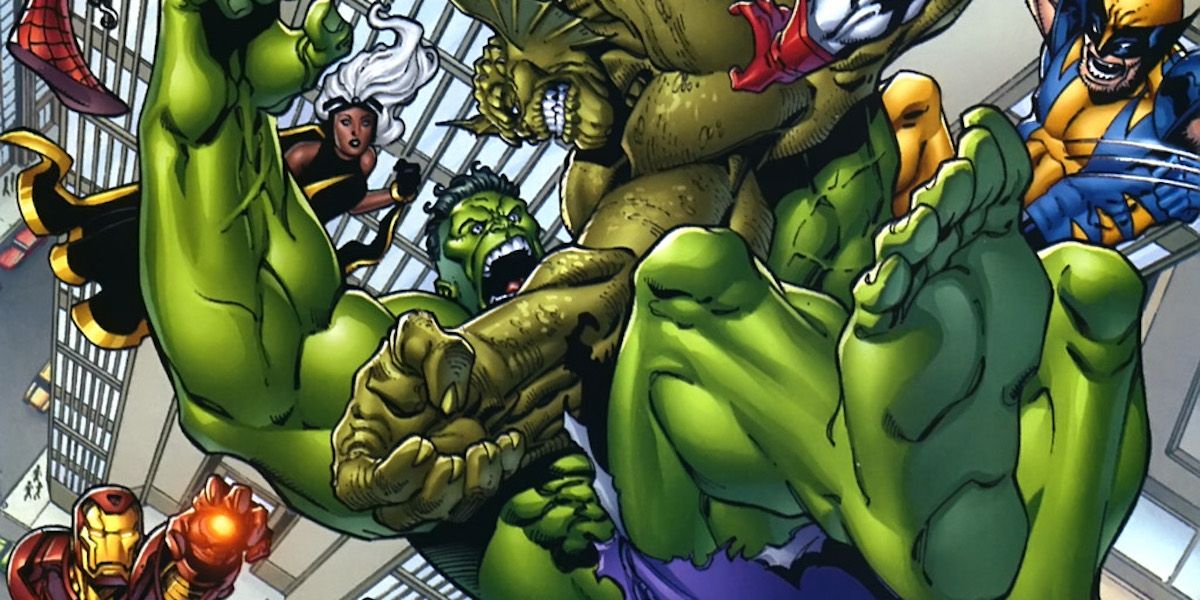 Abominação e Hulk emaranhados na Marvel Comics 