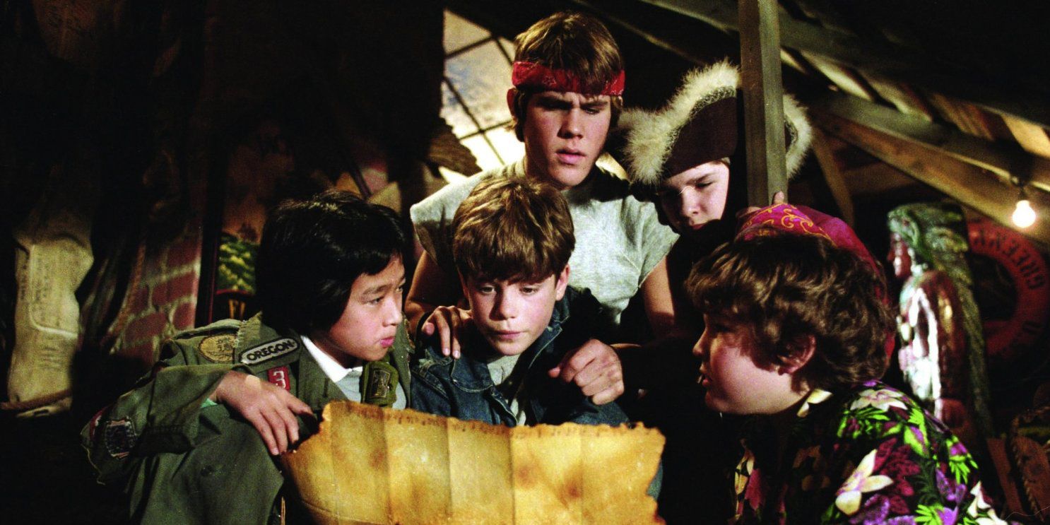 The Goonies with the map