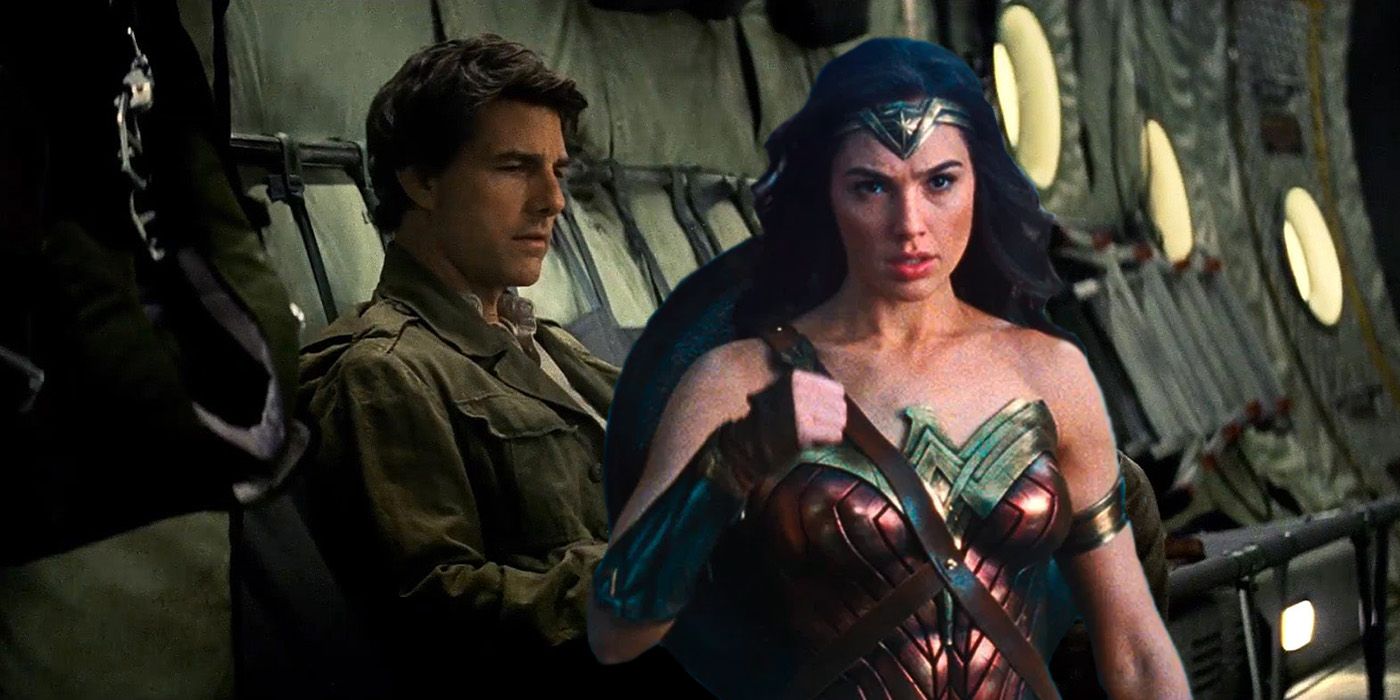 Tom Cruise in The Mummy and Gal Gadot as Wonder Woman