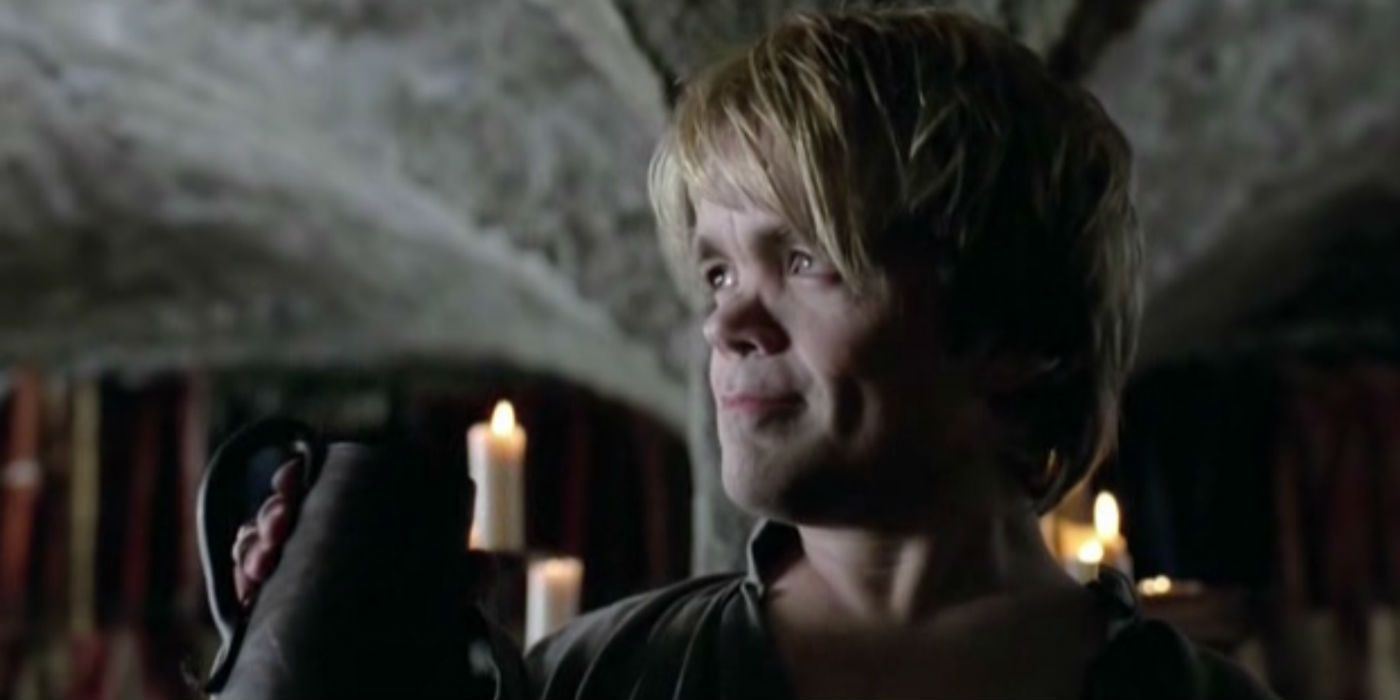 Tyrion with blonde hair in the Game of Thrones pilot