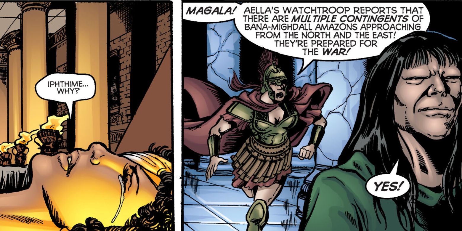 Wonder Woman Amazon Magala Taken Over By Ariadne and Circe