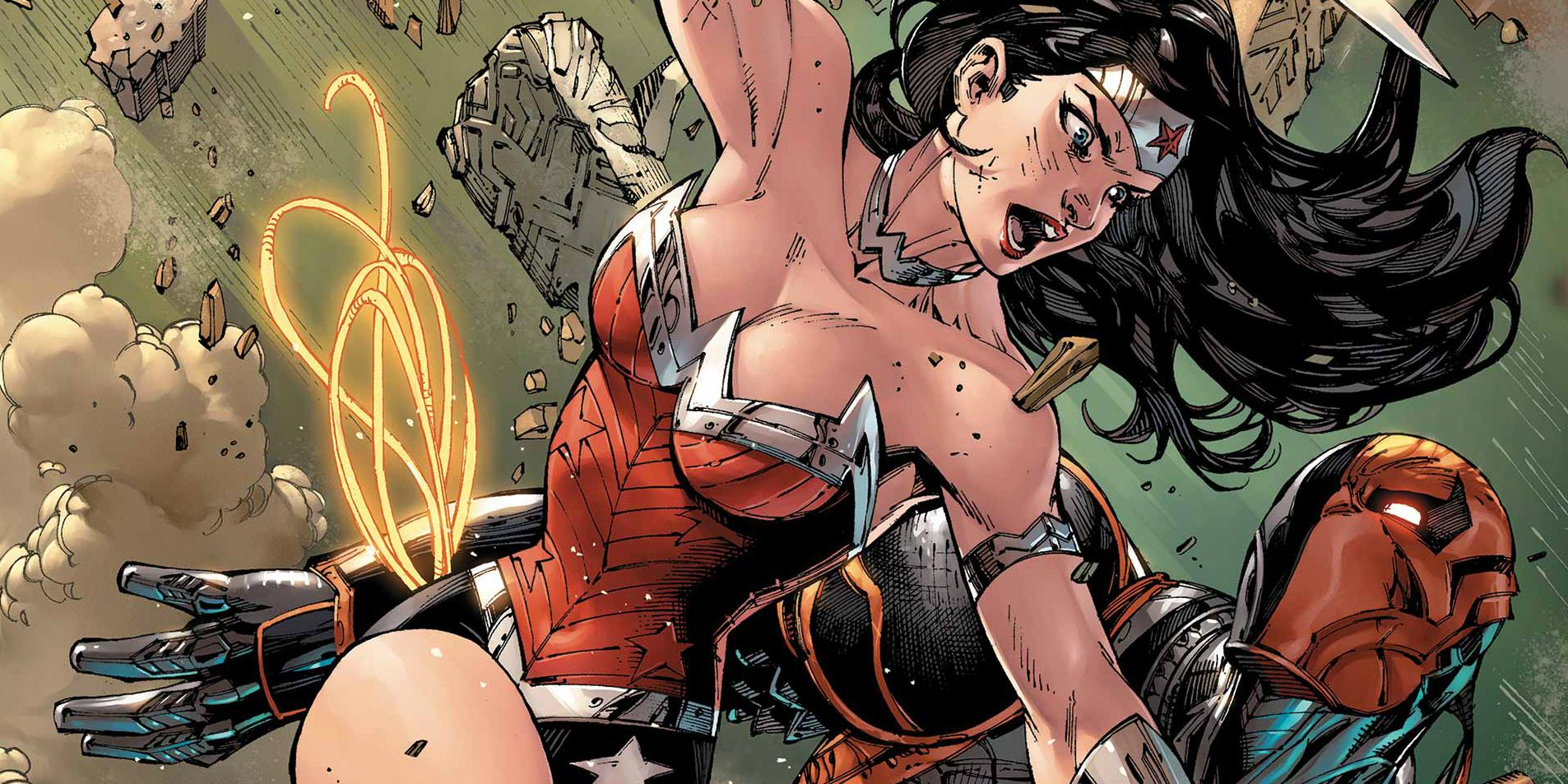 Deathstroke fights Wonder Woman in Death Stroke Godkiller