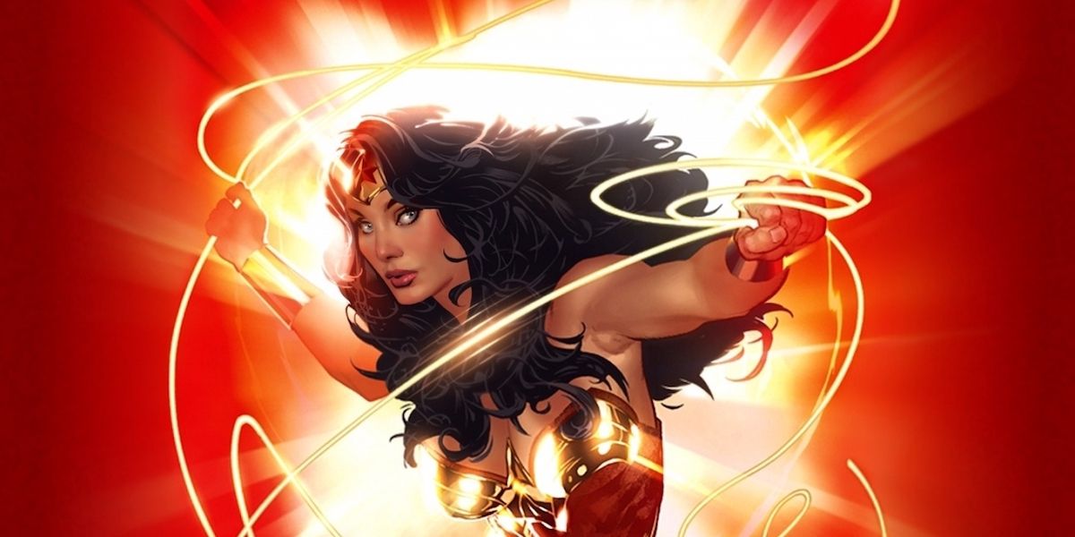 Wonder Woman wielding the Lasso of Truth