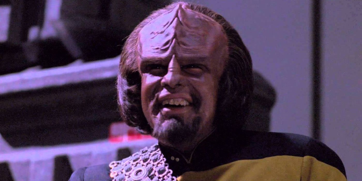 Worf smiling Star Trek